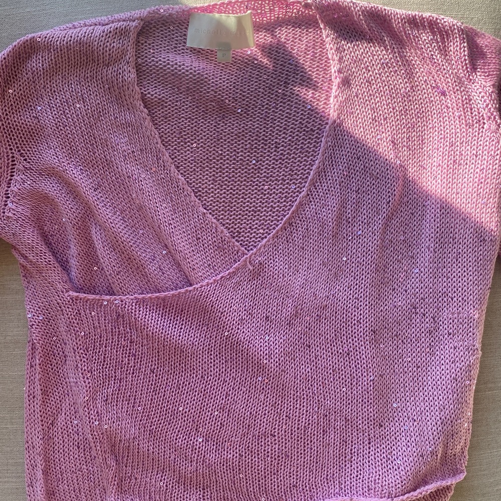 Michelle Mason pink sweater, XS